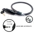 Kerékpár lopásgátló zár, PVC bevonatú acél kábel 12x650mm + 2 kulcs