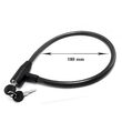 Kerékpár lopásgátló zár, PVC bevonatú acél kábel 12x650mm + 2 kulcs
