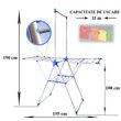 Összecsukható ruhaszárító - szárítókapacitás 11 m