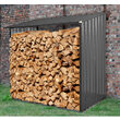 Fedett tüzifa tároló 163x83x154 cm – Szürke