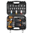 Ütközőcsavaros gép 1/2 "18 V-os lítium-ion adapterrel, 2 akkumulátorral és tartozékokkal, NEO
