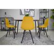 Skandináv stílusú szék, Artool, Osaka, PP, fa, mustár és fekete, 46x54x81 cm
