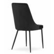 4db skandináv stílusú szék készlet, Artool, Imola, bársony, fém, fekete, 48,5x61x93,5 cm