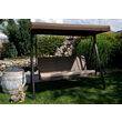 Hintaágy, kerti hinta 3 személyes szintetikus rattan háttámlával