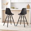 Konyhai/bárszék, Artool, PP, fa, fekete, 54x55x107,5 cm