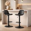 Konyhai/bárszék, Artool, Hoga, forgó, PP, ökológiai bőr, fekete, 38x40x81-102 cm