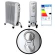 9 elemes elektromos radiátor, olajhűtő, termosztát, 3 fokozatú - 2000 W