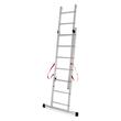Alumínium létra, Master, 2 szekciós, 7 lépcsős, max 150 kg, 2-3,14 m