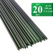 Set 20 suporti/araci pentru plante, rosii, metal + PVC, verde, 1.1x150 cm (211784SP)