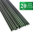 Set 20 suporti/araci pentru plante, rosii, metal + PVC, verde, 1.6x180 cm (211885SP)