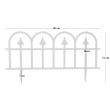 Dekoratív kerti kerítés, fekete műanyag, 4 db-os készlet, 60x31 cm