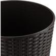 Dekoratív virágcserép, Prosperplast, Rato, rattan utánzat, kerek, magas, barna, 40x76,3 cm