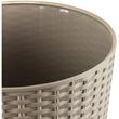 Dekoratív virágcserép, Prosperplast, Rato, rattan utánzat, kerek, magas, barna, 40x76,3 cm