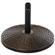 Esernyőtartó 35/38/48 mm, kerek, HDPE, fém, rattan utánzat, barna, 53x35,5 cm