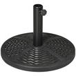 Esernyő állvány 38-48 mm, kerek, HDPE, rattan utánzat, fekete, 45x33 cm
