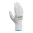 Munkakesztyű, Richmann, poliészter, poliuretán, L-es méret, fehér