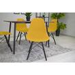 Skandináv stílusú szék, Artool, Osaka, PP, fa, mustár és fekete, 46x54x81 cm
