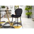 Skandináv stílusú szék, Artool, Terni, bársony, fém, fekete, 50x62x86 cm
