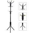 Akasztó, Songmics, 12 horog, fém, fekete, 44x44x182 cm