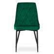 4db skandináv stílusú szék készlet, Artool, Imola, bársony, fém, zöld, 48,5x61x93,5 cm