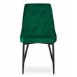 Skandináv stílusú szék, Artool, Imola, bársony, fém, zöld, 48,5x61x93,5 cm
