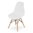 Skandináv stílusú szék, Artool, Osaka, PP, fa, fehér, 46x54x81 cm