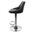 Konyhai/bárszék, Artool, Kast, forgó, ökológiai bőr, fekete és ezüst, 45,5x48,5x85 cm