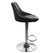 Konyhai/bárszék, Artool, Kast, forgó, ökológiai bőr, fekete és ezüst, 45,5x48,5x85 cm