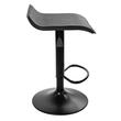 Konyhai/bárszék, Artool, Fort, forgó, ökológiai bőr, fekete, 38x39x84 cm