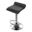 Konyhai/bárszék, Artool, Fort, forgó, ökológiai bőr, fekete és ezüst, 38x39x84 cm