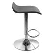 Konyhai/bárszék, Artool, Fort, forgó, ökológiai bőr, fekete és ezüst, 38x39x84 cm