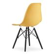 Skandináv stílusú szék, Artool, Osaka, PP, fa, mustár és fekete, 46x54x81 cm