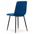 Skandináv stílusú szék, Artool, Kara, bársony, fém, sötétkék és fekete, 44,5x50,5x87 cm