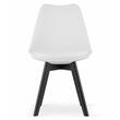 4 db skandináv stílusú szék készlet, Artool, Mark, PP, fa, fehér és fekete, 49x55,5x82,5 cm
