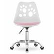 Irodai szék, Artool, Print, forgatható, PP, fehér és rózsaszín, 50x57x93,5 cm