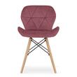 Skandináv stílusú szék, Artool, Lago, bársony, fa, sötét rózsaszín, 47x52x74 cm