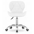Irodai szék, Artool, Avola, forgó, ökológiai bőr, fehér, 53,5x55,5x73,5-84,5 cm