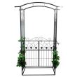 Kerti fém pergola kapuval 106x50x217 cm
