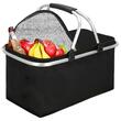 Piknikzsák/kosár, hőszigetelő, Springos, fekete, 47x28x40 cm
