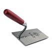 Edzett acél simító, Olejnik, trapéz, széles, 180 mm, fa nyél, piros
