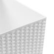 Virágcserepek, Prosperplast, Rato Low, négyzet, rattan utánzat, fehér, 22,3x22,3x22,8 cm