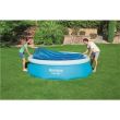 Medencetakaró, kerek, kék, 305 cm, Bestway FlowClear