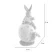 Kerti Dekoráció, Kerámia, LED, Nyúl és Tojás,, 26x20x45 cm