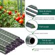 Suport/arac pentru plante, rosii, metal + PVC, 75x1.1 cm, verde (211775)