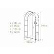 Fém ív, kerti pergola 240x37x140x1.2 cm
