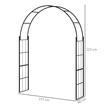 Fém boltív, pergola, kertbe, 153x40x210 cm
