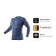 Bluza de corp termica, model Coolmax, albastru, marimea L/XL, NEO (81-662-L/XL)