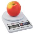 Elektronikus konyhai mérleg, max 7 kg, fehér, 2xAA, 14,5 cm / 14x24 cm