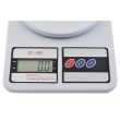 Elektronikus konyhai mérleg, max 7 kg, fehér, 2xAA, 14,5 cm / 14x24 cm