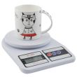 Elektronikus konyhai mérleg, max 7 kg, fehér, 2xAA, 14,5 cm / 14x24 cm